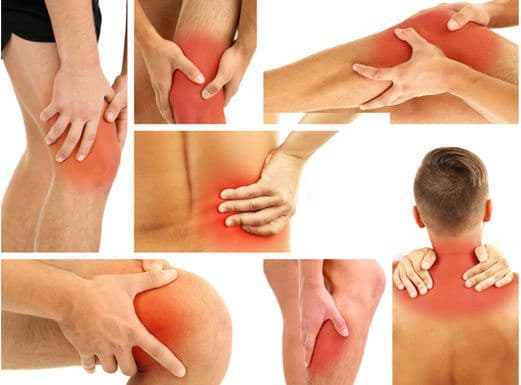 Collage of common pain points across the knee, back, neck and leg treated at Mediplex Rawalpindi